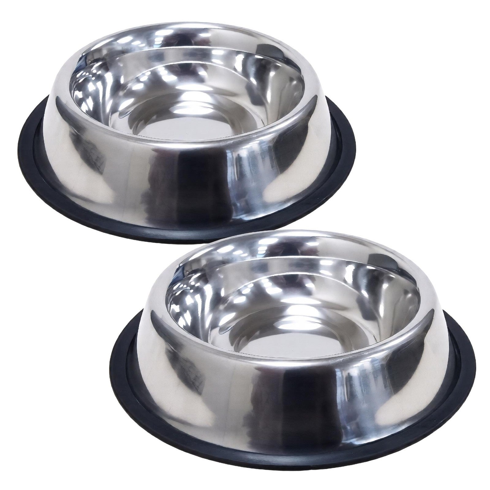 Stainless Steel Dog Bowl Large Non Slip Metal Food Water Rust Resistant 2 Pack