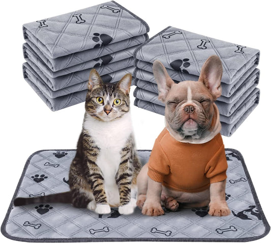 6 Pack Washable Dog Pee Pads 18X24 Inch, Reusable Puppy Training Pads Non-Slip Waterproof Potty Mat for Training, Travel, Whelping, Housebreaking, Incontinence (18X24 Inch)