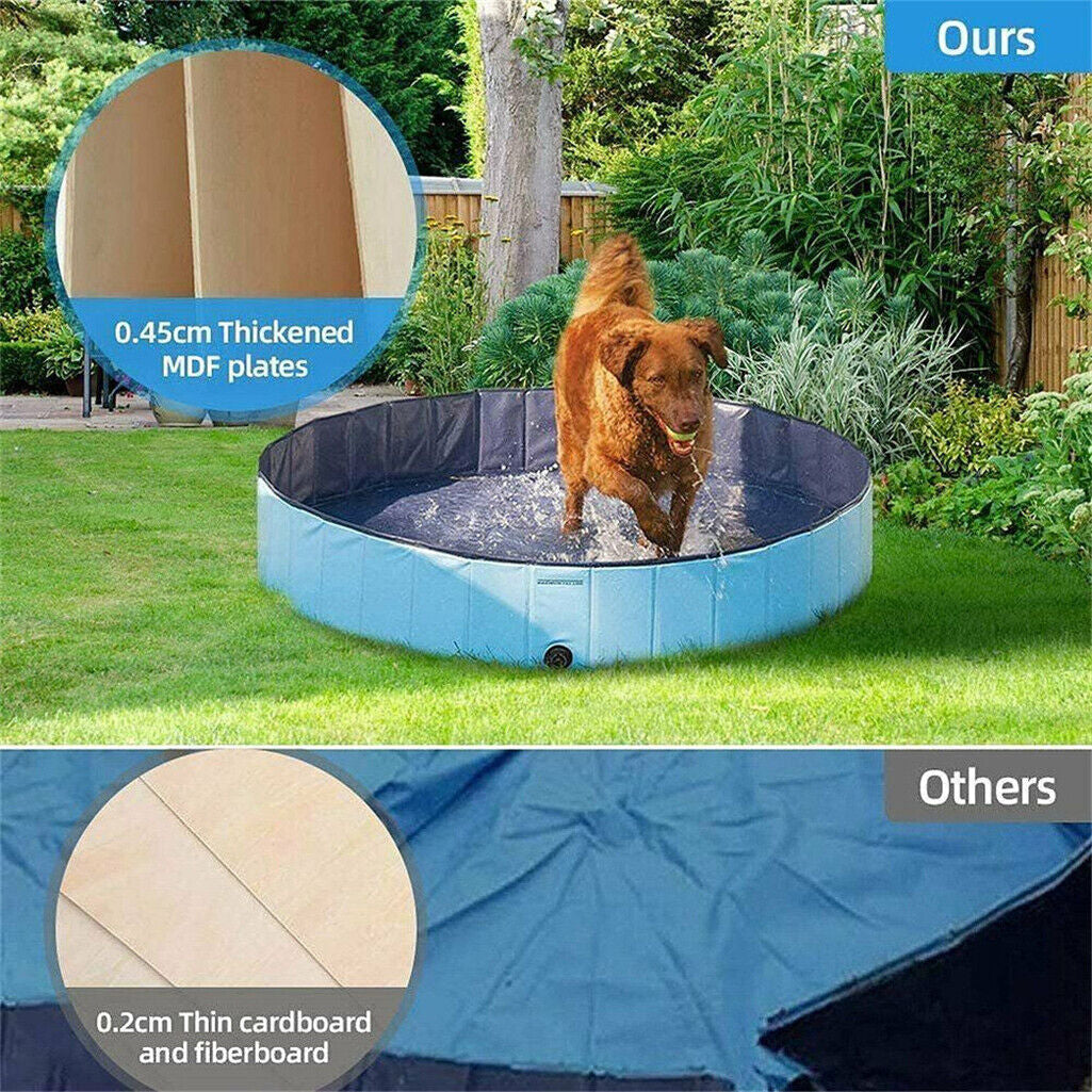 Large Pet Bath Pool Foldable Swimming Pool Dog Paddling Bathing Washer Tub Cool