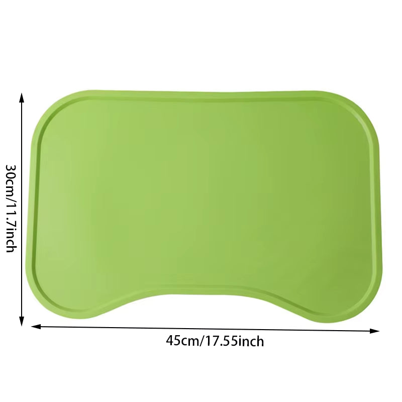 Organic Silicone Anti-Spill Waterproof Easy to Clean Pet Mat, for Cats and Dogs Eat Anti-Spill, Portable Outdoor Feeding