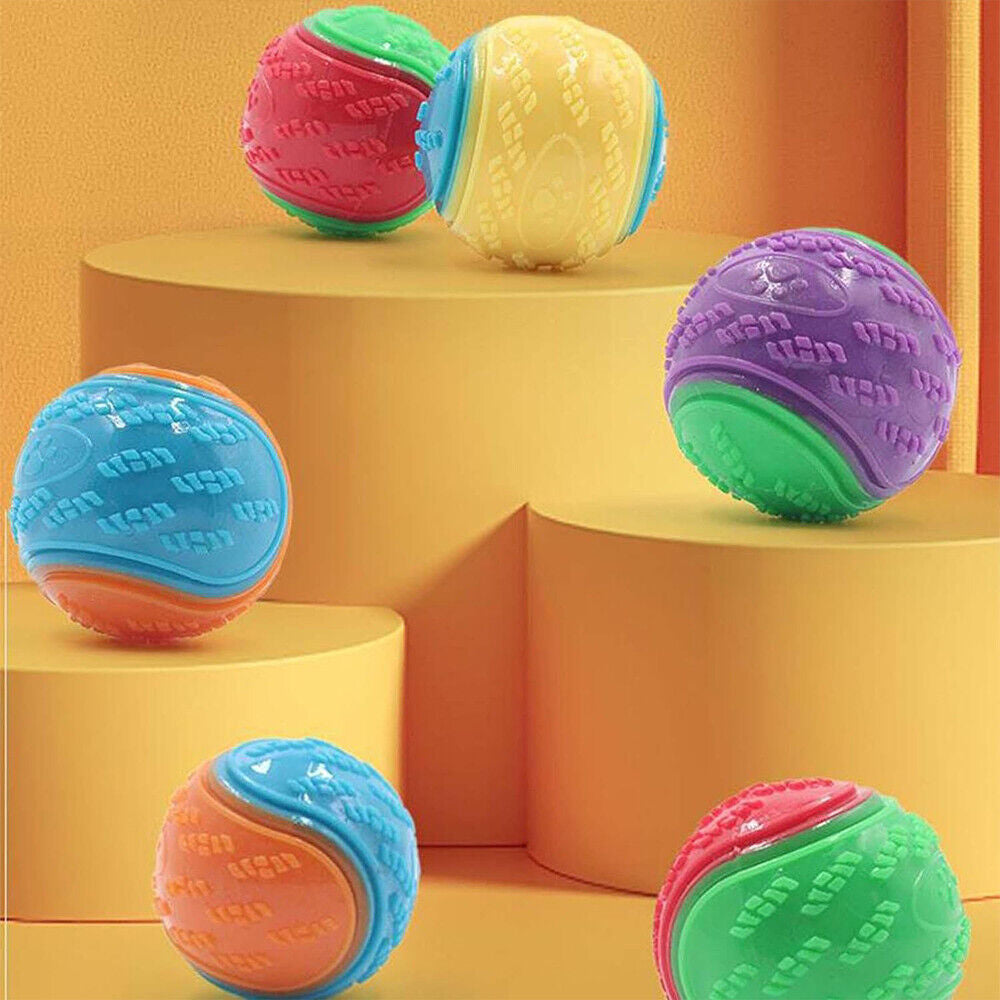 Scooby-Doo Durable Squeaky Set of 8 Dog Balls for Teeth Cleaning Interactive