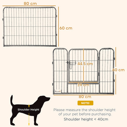 Pawhut 16 Panels Heavy Duty Puppy Play Pen for Small 60Hcm
