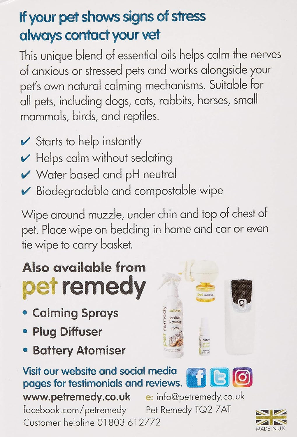 Natural De-Stress and Calming Spray 200 Ml & Natural De-Stress and Calming Wipes 12 Pack