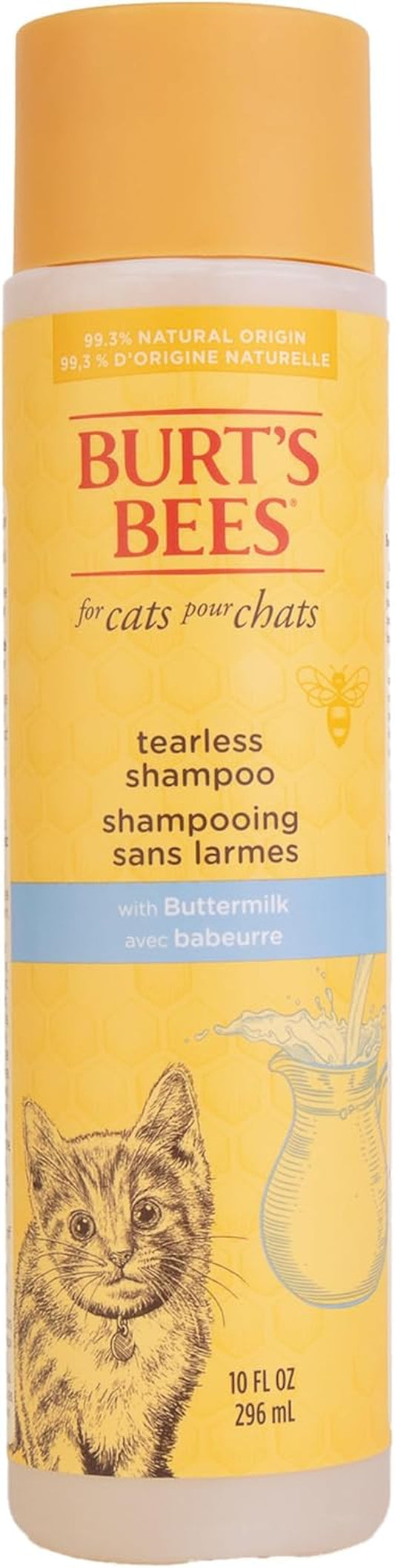 Naturally Derived Kitten Tearless Shampoo with Buttermilk, Cat Shampoo, Kitten Shampoo for Cats - Cat Grooming Supplies, Cat Bath Supplies, 10 Fl Oz