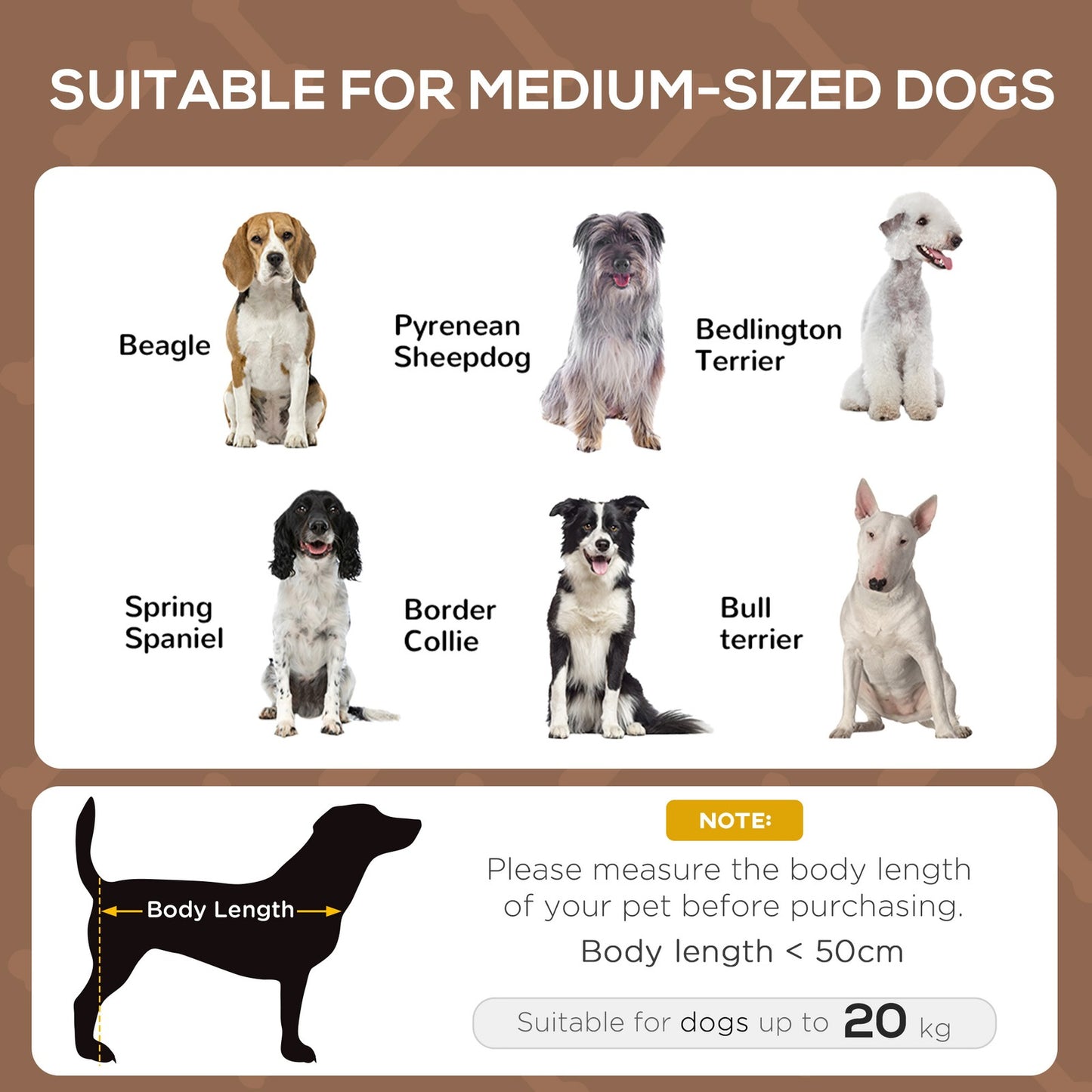 Pawhut 76Cm Elevated Dog Bed Cooling Raised Pet Cot UV Protection Canopy Brown