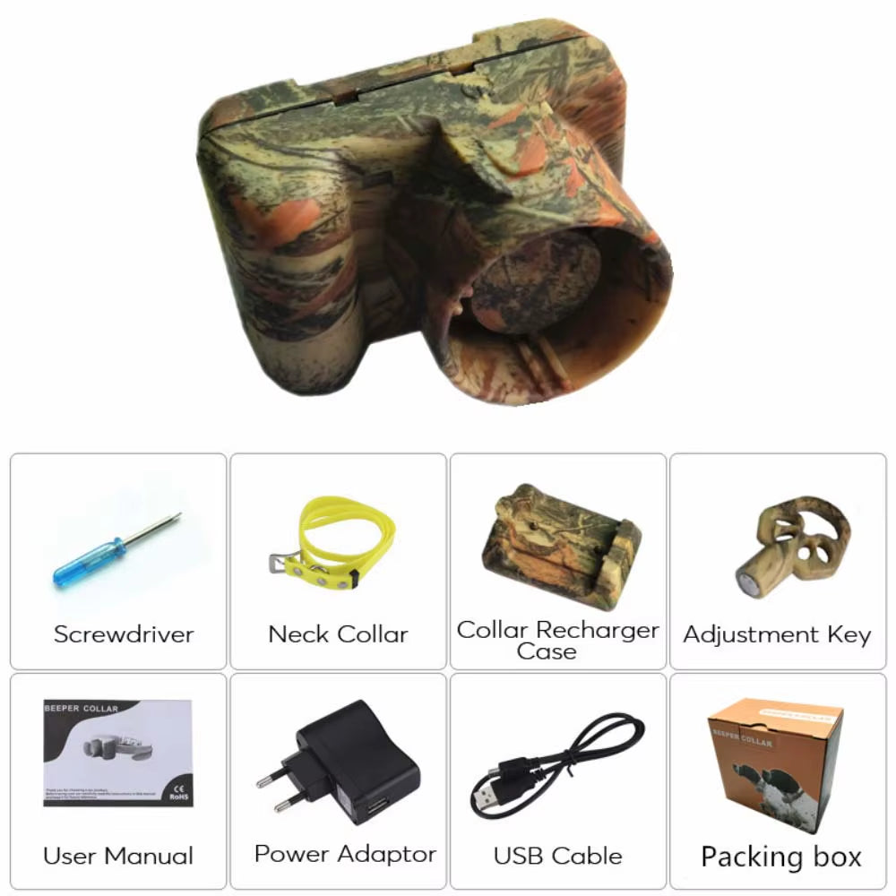 Waterproof Hunting Dog Beeper Collars Rechargeable Dog Training Collar 8 Built-In Beeper Sound for Sports Training Dogs