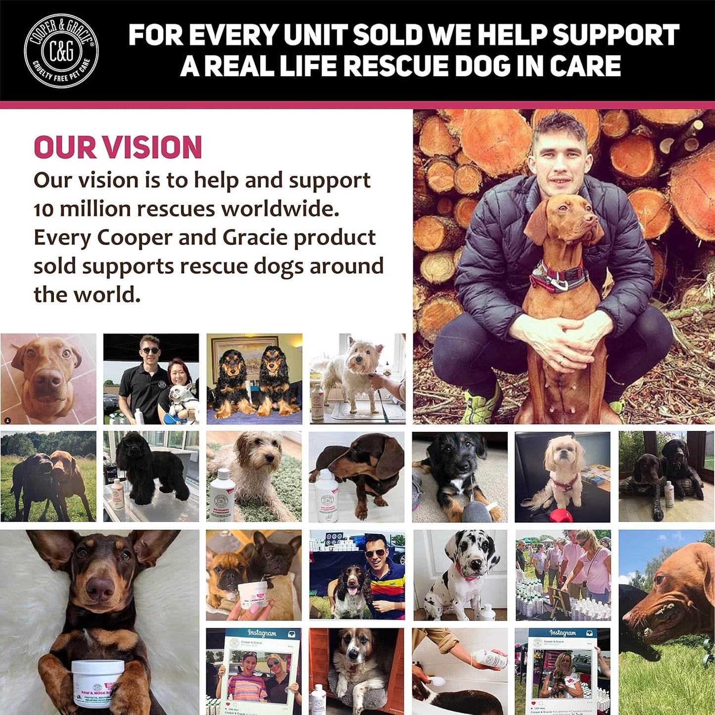Cooper and Gracie Dog Paw and Nose Balm 100ML - Instantly Soothe Cracked, Itchy Skin and Paws | Antifungal, Cruelty-Free Formula | Best Grooming for Dogs