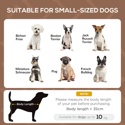 Pawhut 61 Cm Elevated Dog Bed Cooling Raised Pet Cot UV Protection Canopy Brown