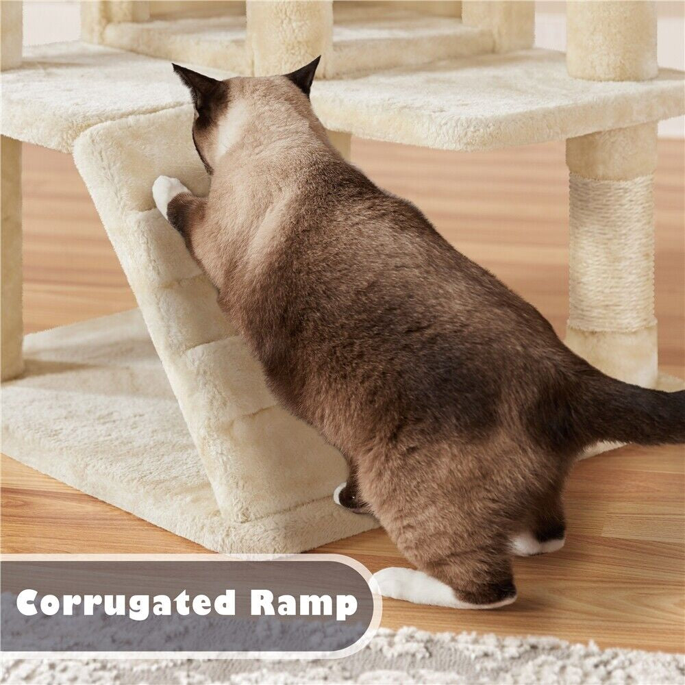 Cat Tree Cat Tower Cat Condo with Scratching Posts & Ladder for Cats Kittens