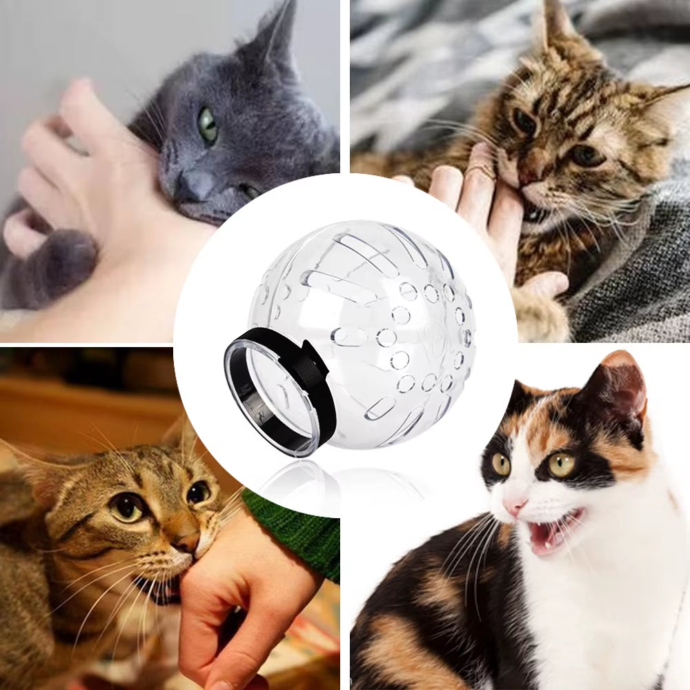 Cat Muzzle Anti-Bite Breathable Cat Grooming Supplies Grooming Mask Bath Grooming Anti-Licking Protective Space Hood