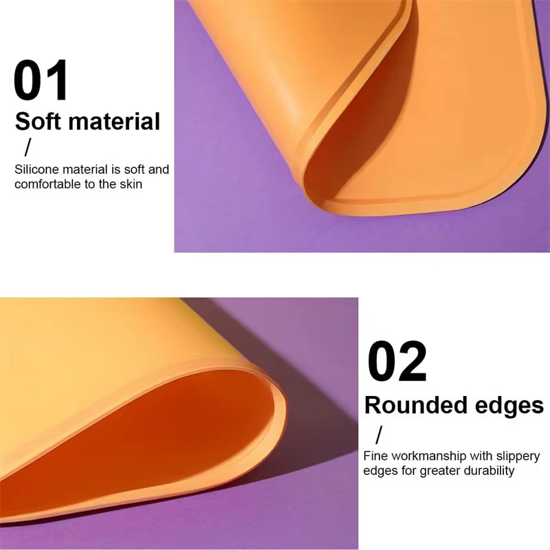 Organic Silicone Anti-Spill Waterproof Easy to Clean Pet Mat, for Cats and Dogs Eat Anti-Spill, Portable Outdoor Feeding