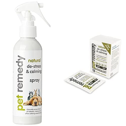 Natural De-Stress and Calming Spray 200 Ml & Natural De-Stress and Calming Wipes 12 Pack
