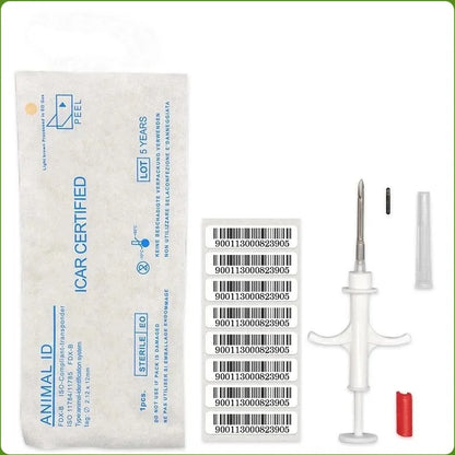 10/20Pcs Pet Microchip 134.2Khz Animal Syringe EM4305 ID Chip | ISO11784/11785 FDX-B Injection for Dog Cat
