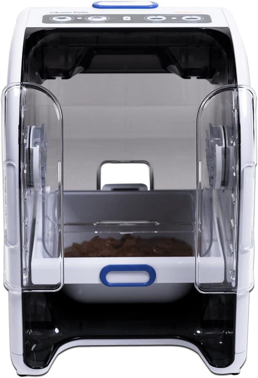 Mibowl Automatic Selective Microchip Smart Pet Feeder (CP500) - BPA and BHT Free Bowl with Enclosed Back for Small to Medium Cats and Small Dogs, White