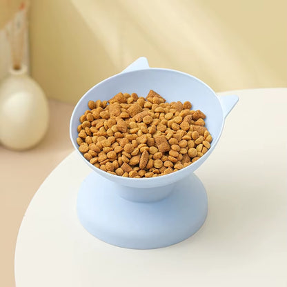 New Pet Cat Dog Bowl High Foot Dog Bowl 45° Neck Protector Cat Pet Food Water Bowl Anti-Overturning Binaural Pet Feeding Bowl