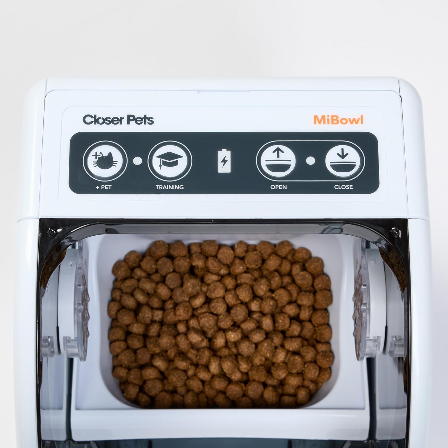 Mibowl Automatic Selective Microchip Smart Pet Feeder (CP500) - BPA and BHT Free Bowl with Enclosed Back for Small to Medium Cats and Small Dogs, White