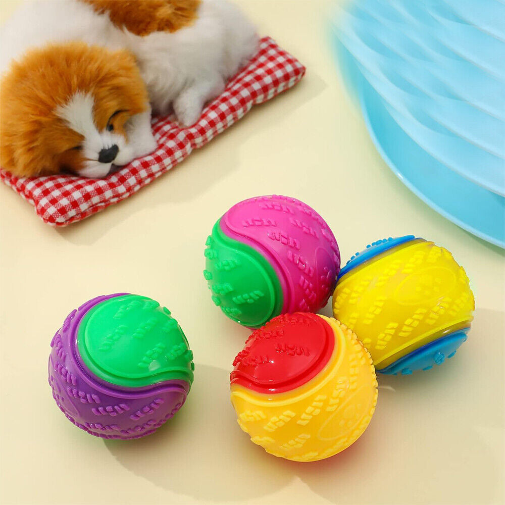 Scooby-Doo Durable Squeaky Set of 8 Dog Balls for Teeth Cleaning Interactive