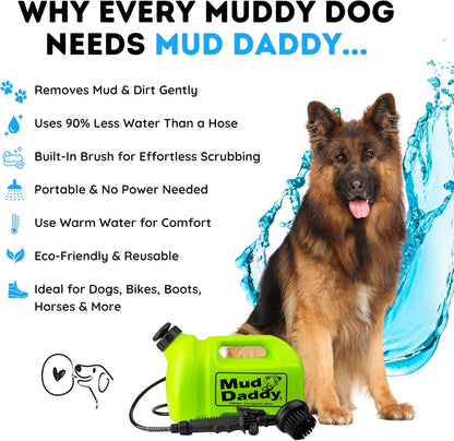 – Portable Pet Washer, Multipurpose Washing Device, Muddy Walks, Pet Cleaning, Grooming Perfect for Dogs, Horses, Bikes, Shoes, Camping and More – 5 Litre – Green