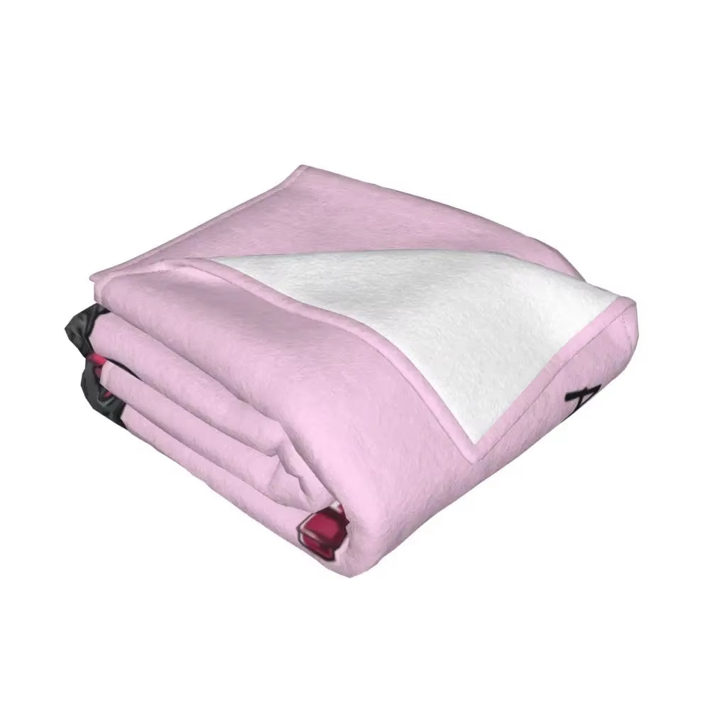 Staffordshire Bull Terrier and Wine Funny Dog Blankets Warm Flannel Pet Puppy Lover Throw Blanket for Bed Couch Bedspread