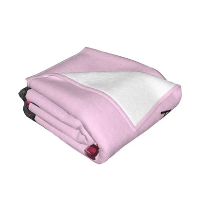Staffordshire Bull Terrier and Wine Funny Dog Blankets Warm Flannel Pet Puppy Lover Throw Blanket for Bed Couch Bedspread