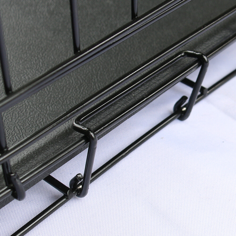 Metal Dog Cage Puppy Animal Training Kennel Pet Carrier Crates 24"-48" Black