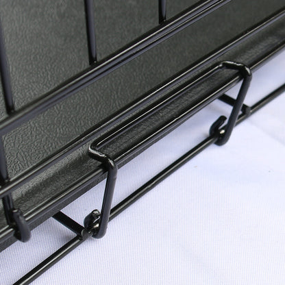 Metal Dog Cage Puppy Animal Training Kennel Pet Carrier Crates 24"-48" Black