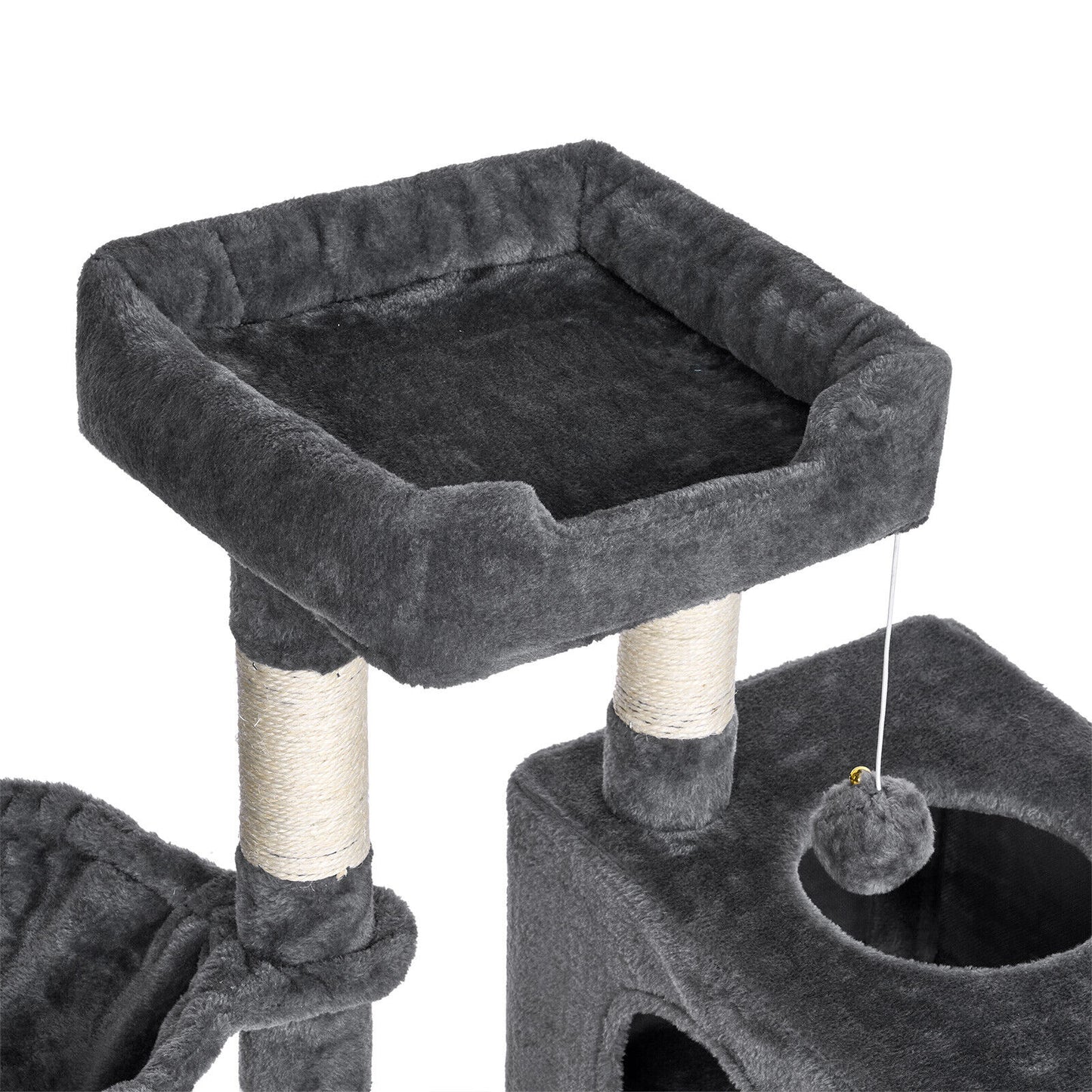 Cat Tree Large 4-Story Climbing Tower Kitten Scratching Post Pet Activity Center