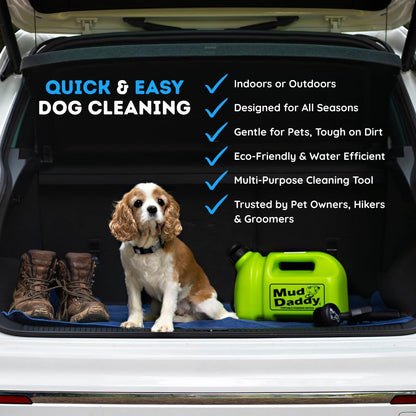 – Portable Pet Washer, Multipurpose Washing Device, Muddy Walks, Pet Cleaning, Grooming Perfect for Dogs, Horses, Bikes, Shoes, Camping and More – 5 Litre – Green