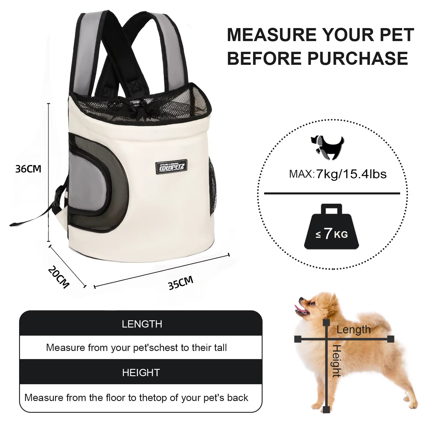 New!Pet Cat Dog Chest Backpack,Puppy Kitten Travefront Carrying Tote Bag,Breathable Portable Pet Backpack