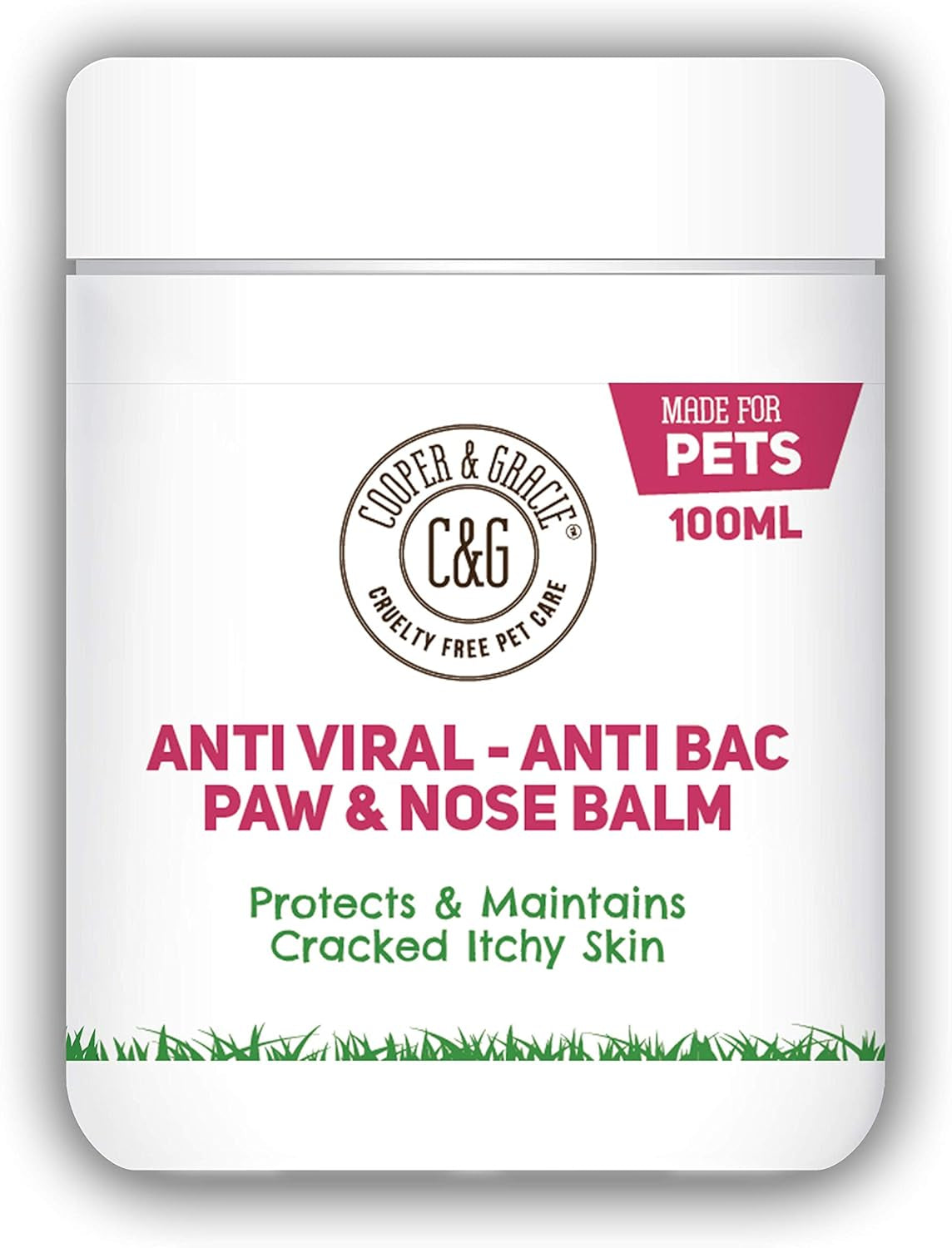 Cooper and Gracie Dog Paw and Nose Balm 100ML - Instantly Soothe Cracked, Itchy Skin and Paws | Antifungal, Cruelty-Free Formula | Best Grooming for Dogs