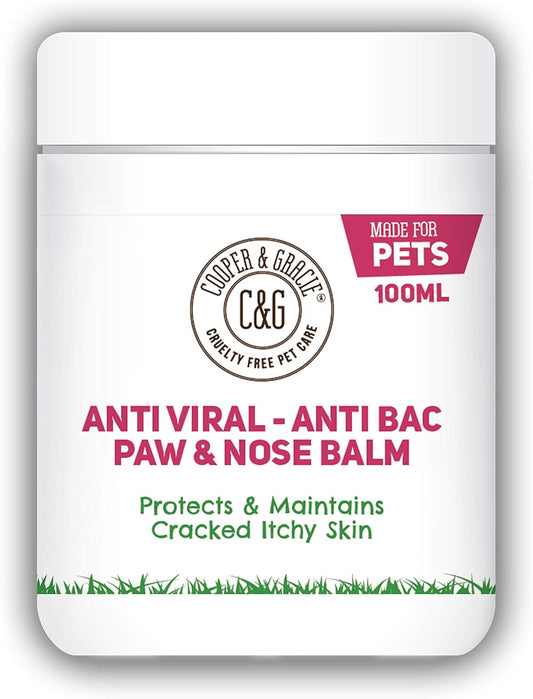 Cooper and Gracie Dog Paw and Nose Balm 100ML - Instantly Soothe Cracked, Itchy Skin and Paws | Antifungal, Cruelty-Free Formula | Best Grooming for Dogs