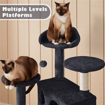 Cat Tree Cat Tower Cat Condo with Scratching Posts & Ladder for Cats Kittens