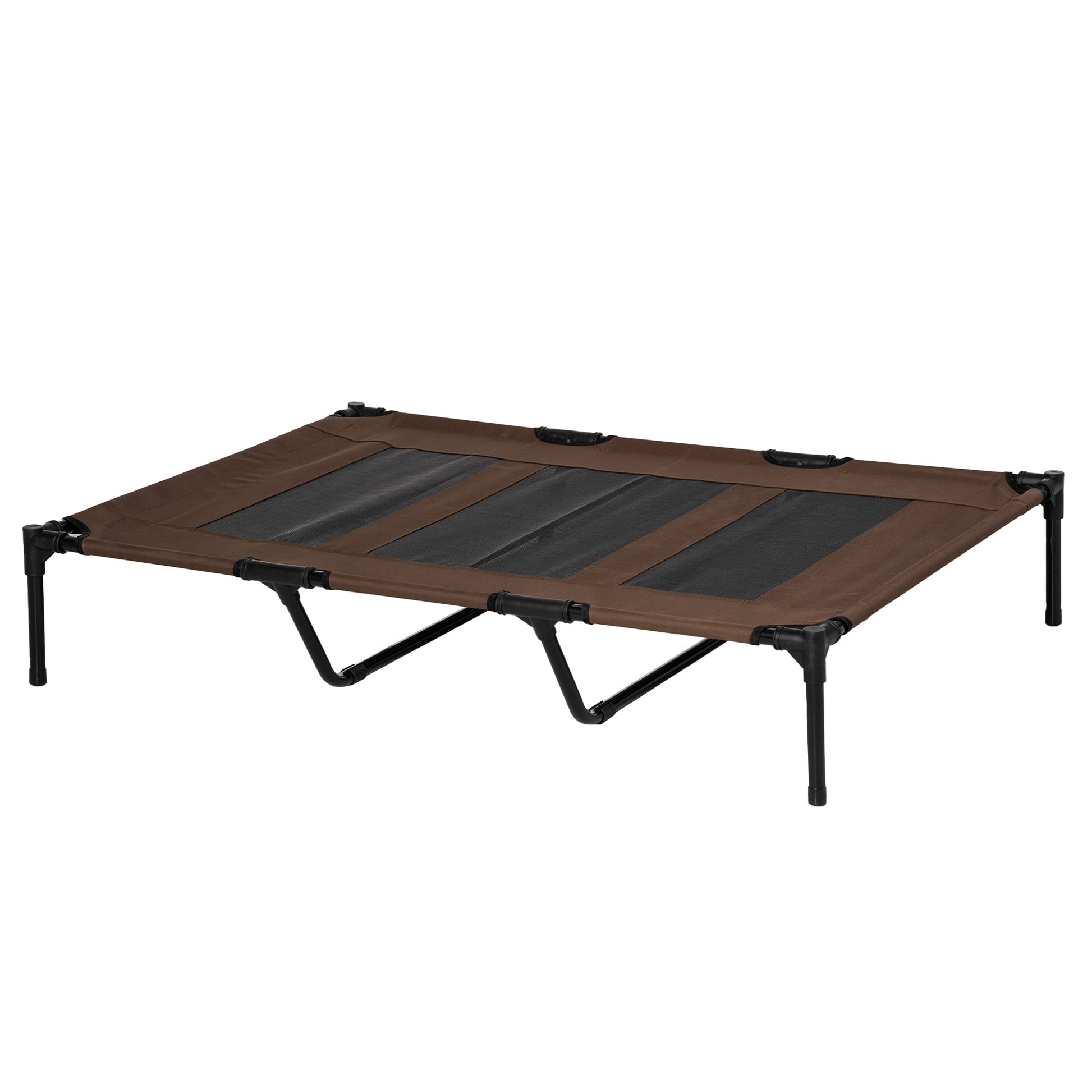 Cooling Elevated Dog Bed Portable Raised Pet Cot for Indoor & Outdoor, Brown
