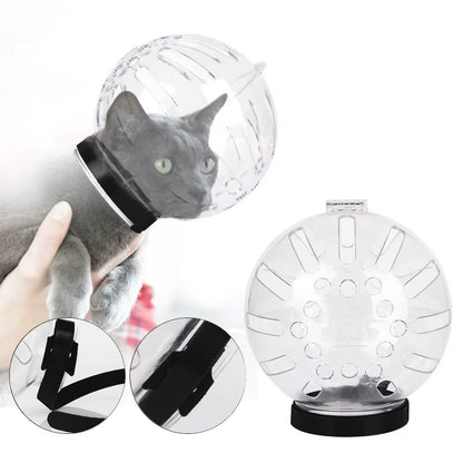 Cat Muzzle Anti-Bite Breathable Cat Grooming Supplies Grooming Mask Bath Grooming Anti-Licking Protective Space Hood