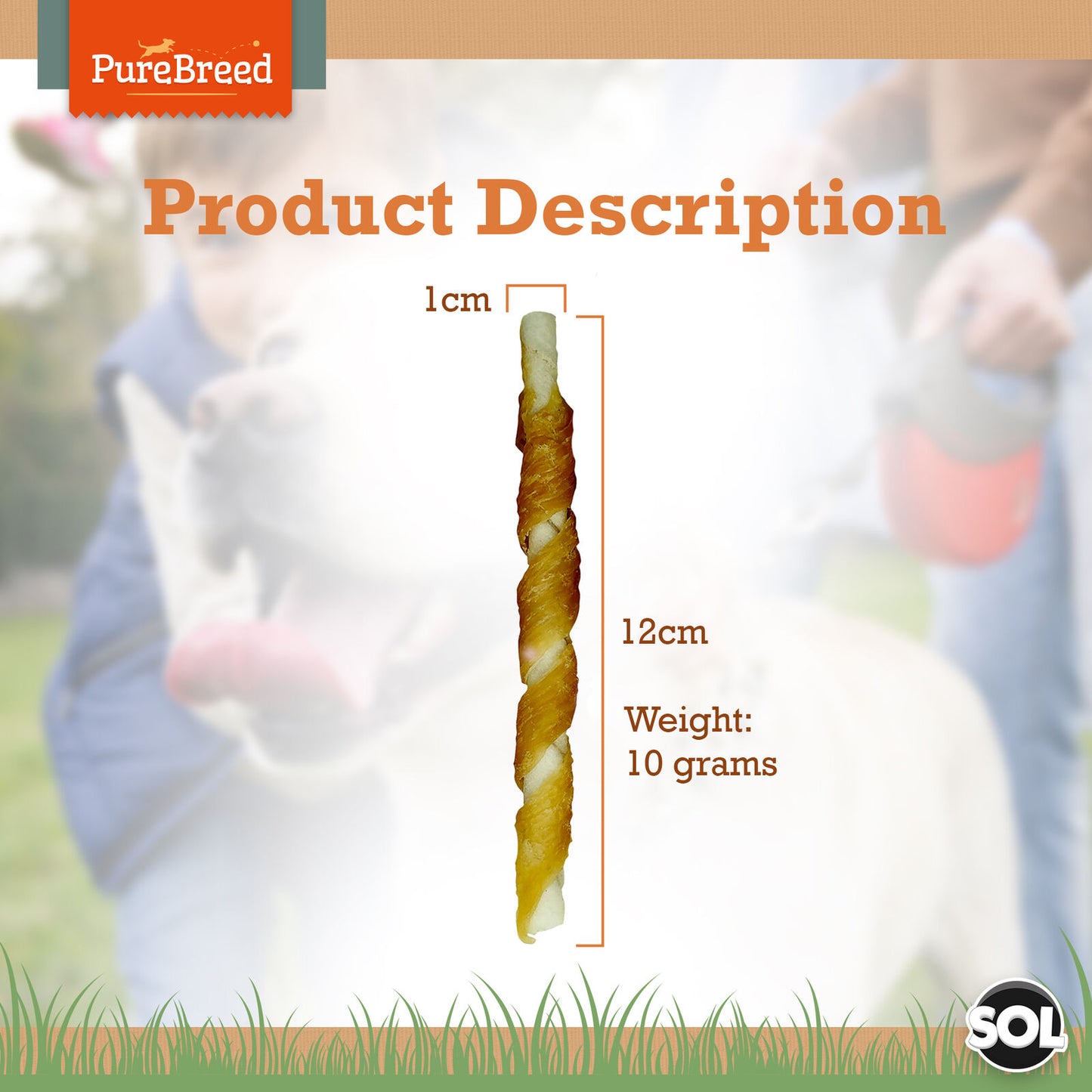 50Pk Dog Chews Treats Rawhide Twists Sticks Wrapped in Chicken Meat Healthy Food