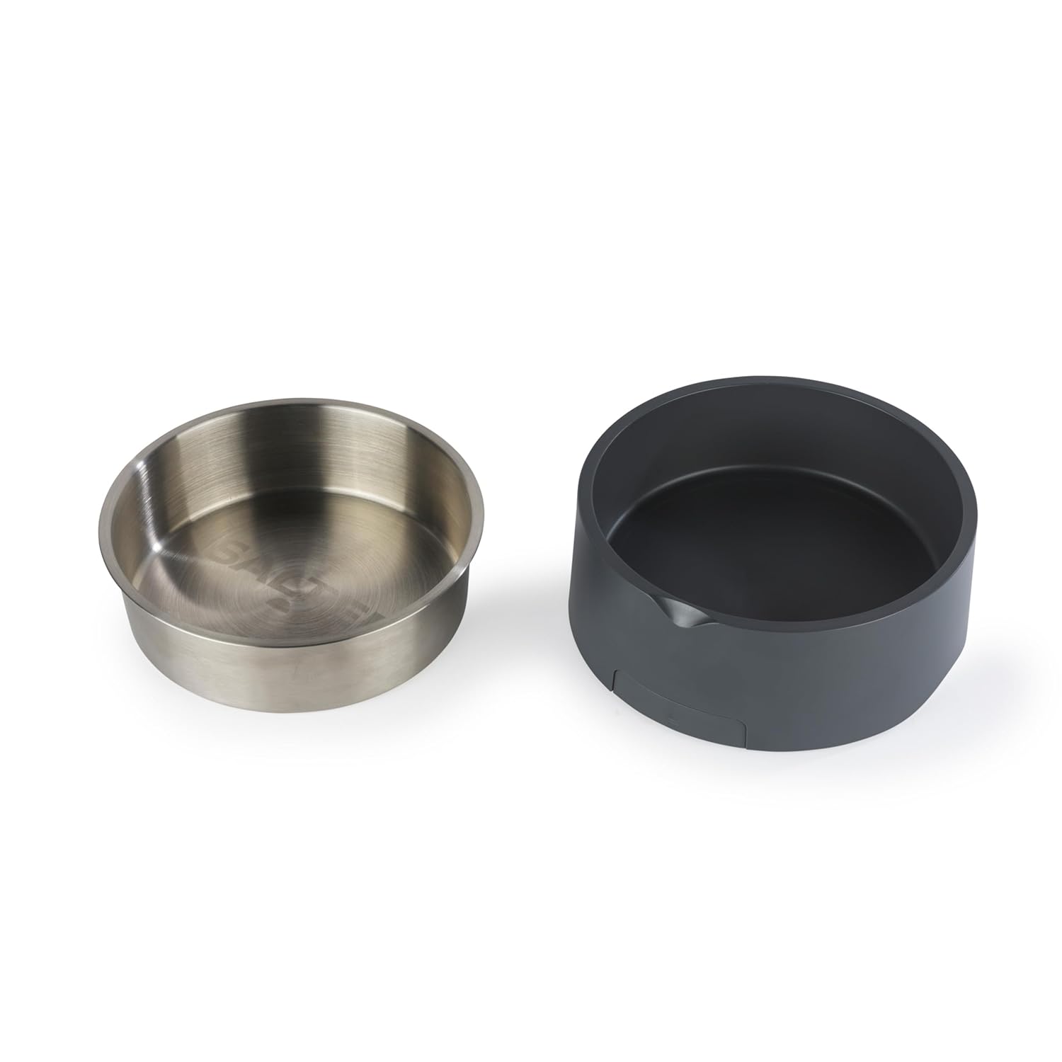 Digital Pet Food Scale – Smart Dog Bowl, Add & Weigh Tare Function, Measures Liquids, Pull Out LCD Display, Kitchen Food Weighing Bowl, 5 Kg Capacity, Stainless Steel Bowl, Cat Feeder, Grey