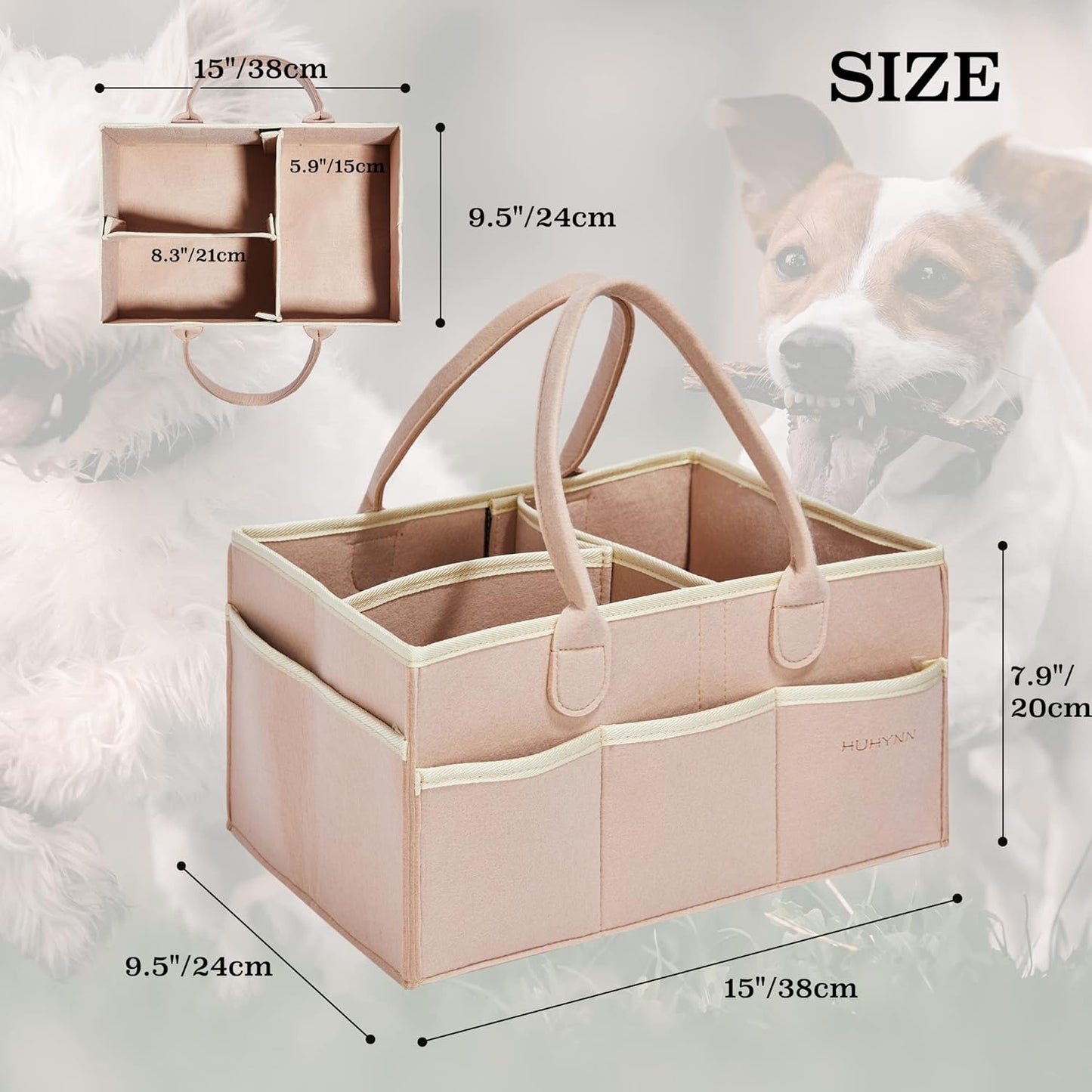 HUHYNN Pet Grooming Tote Bag, Dog Grooming Supplies Organizer Bag, Dog Grooming Bag for Travel Outdoor(Bag ONLY)