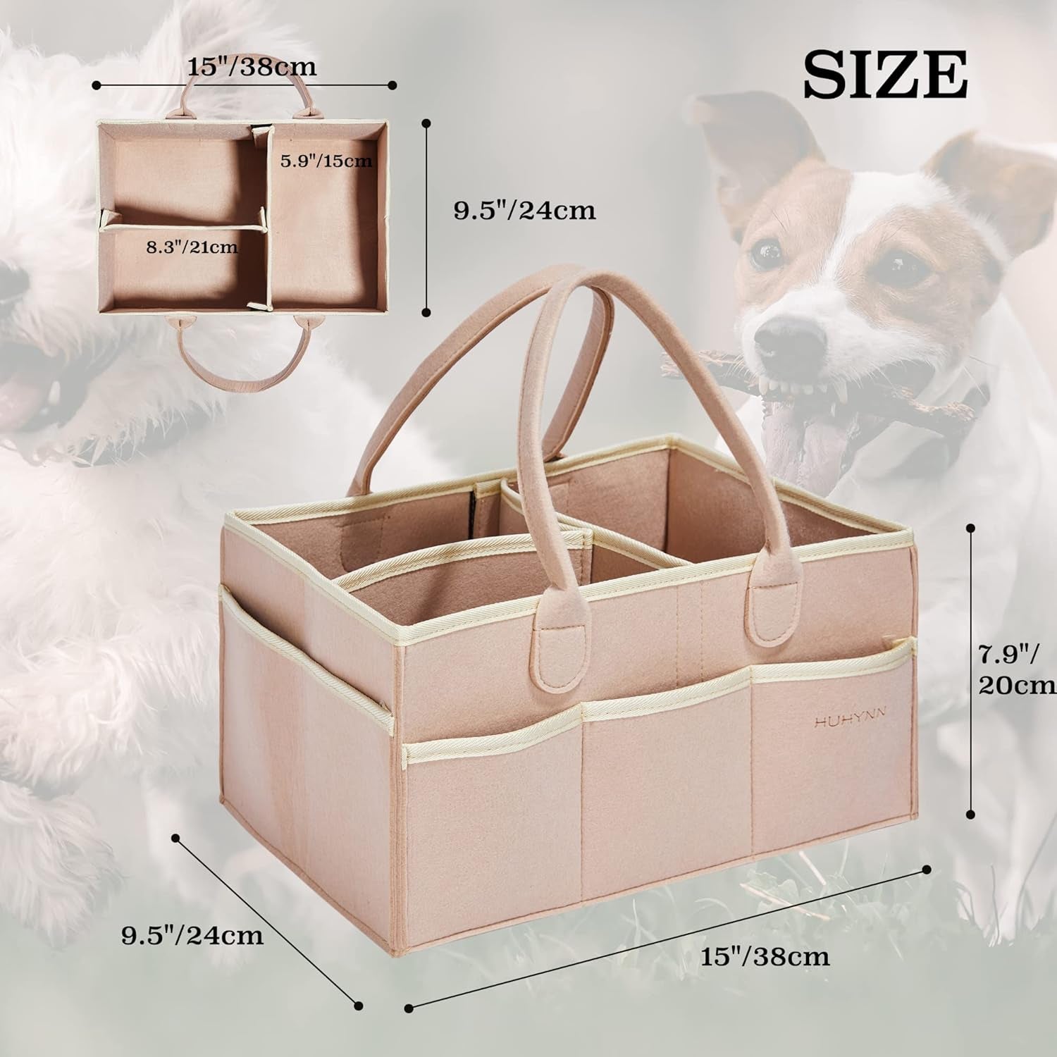 HUHYNN Pet Grooming Tote Bag, Dog Grooming Supplies Organizer Bag, Dog Grooming Bag for Travel Outdoor(Bag ONLY)