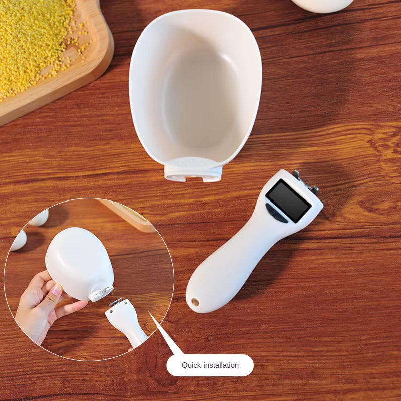 Electronic Measuring Tool Dog and Cat Feeding Bowl Measuring Spoon Pet Food Scale Digital Display Weighing Spoon Weight Volumn