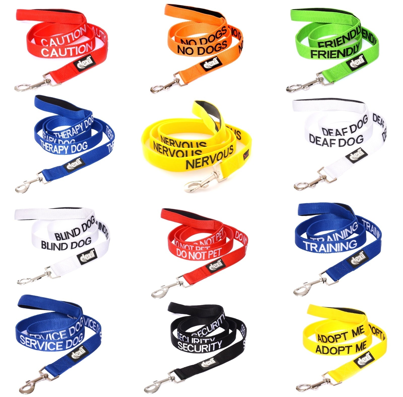 Non Pull Harness SERVICE DOG Blue Safety Heavy Duty Secure Harness or Lead Set