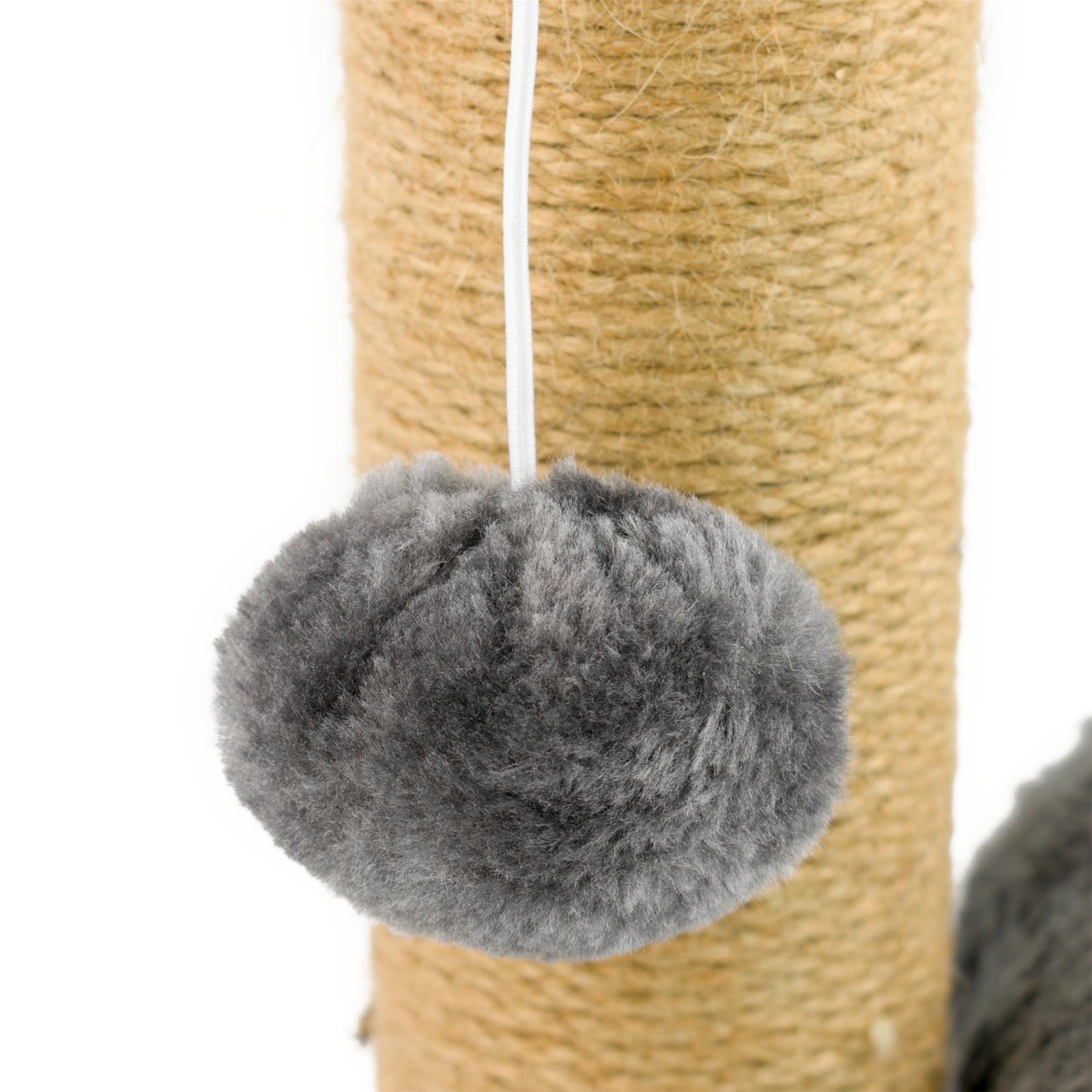 KCT GREY KITTEN SCRATCH POST ACTIVITY PLAY TUNNEL CAT SISAL SCRATCHING TREE TOY