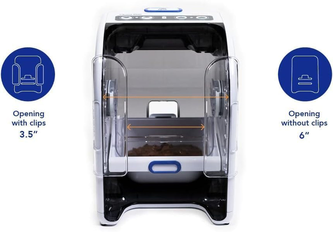 Mibowl Automatic Selective Microchip Smart Pet Feeder (CP500) - BPA and BHT Free Bowl with Enclosed Back for Small to Medium Cats and Small Dogs, White