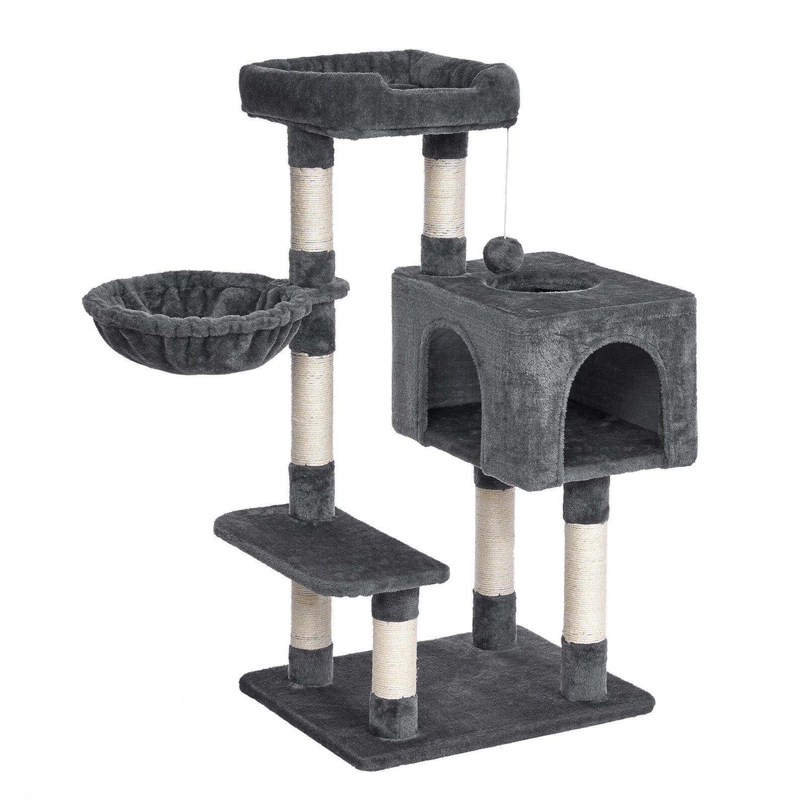 Cat Tree Large 4-Story Climbing Tower Kitten Scratching Post Pet Activity Center