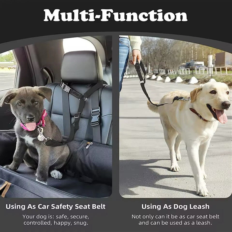 Pet Dog Adjustable Travel SEAT BELT Car Safety Harnesses Lead Restraint Strap✅