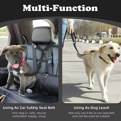 Pet Dog Adjustable Travel SEAT BELT Car Safety Harnesses Lead Restraint Strap✅