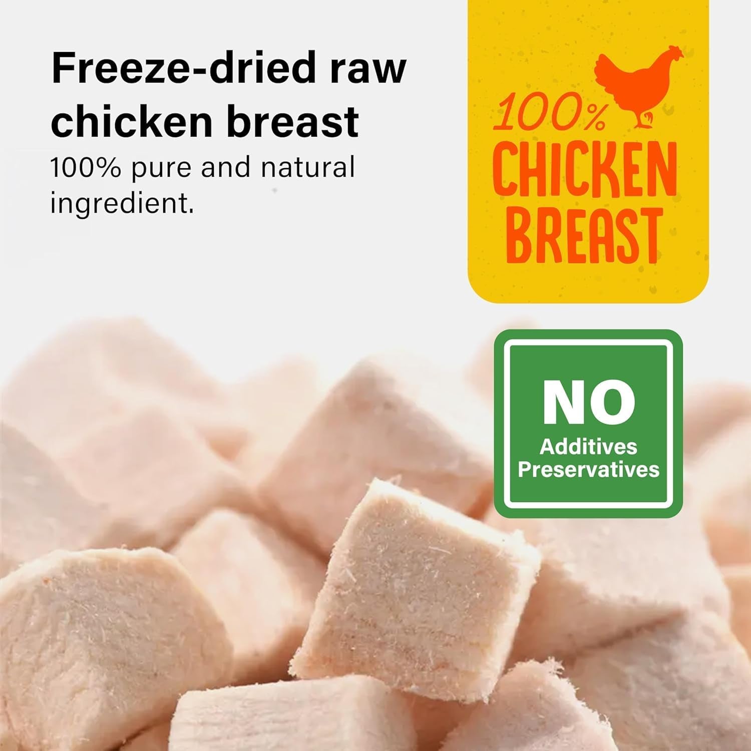 Freeze Dried Chicken Cat Treats 100% Natural Grain Free Fresh Chicken Dry Cat Treat Allergen-Free & Hypoallergenic Easy Digestion Nibbles for Cats 10 Bags X 10G