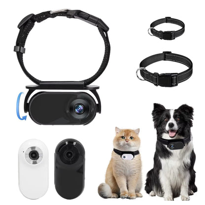 Pet Collar Camera 120 Deg Lens OTG Connection Video Recording Adjustable Magnetic Cat Sport Camera for Outdoor Dog Collar Camera