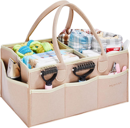 HUHYNN Pet Grooming Tote Bag, Dog Grooming Supplies Organizer Bag, Dog Grooming Bag for Travel Outdoor(Bag ONLY)