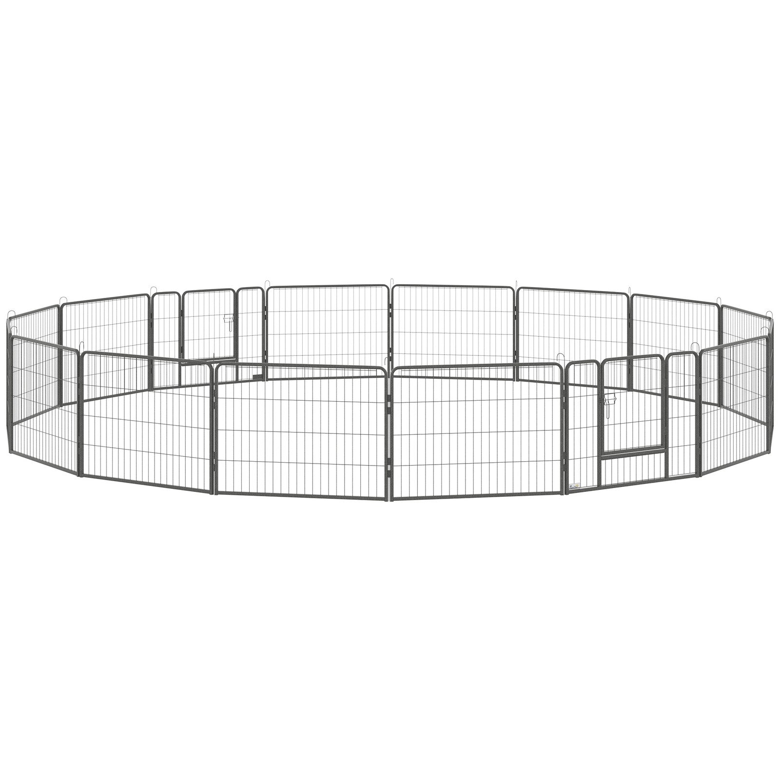 Pawhut 16 Panels Heavy Duty Puppy Play Pen for Small 60Hcm