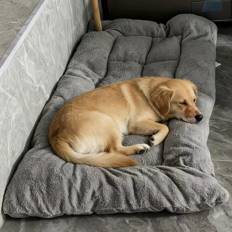 Extra Large Plush Dog Bed Sofa Thickened Super Soft Polyester Pet Mat Dog Crate Mat Bed for Small Medium Large Dog Bed